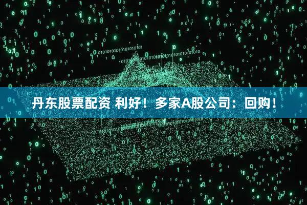 丹东股票配资 利好！多家A股公司：回购！
